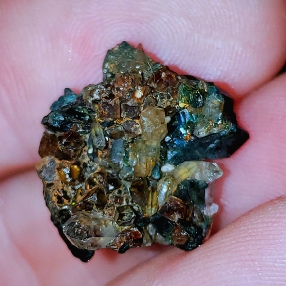 Lazulite with quartz and siderite crystal - Picture 4 of 4